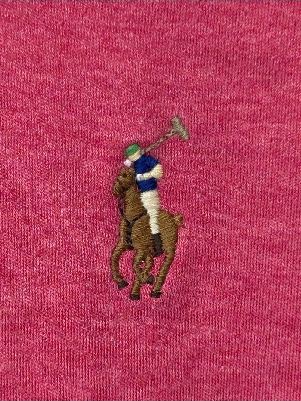 Polo Ralph Lauren Men's Heathered Red Custom Slim Fit Polo Shirt Size XL - Picture 3 of 6